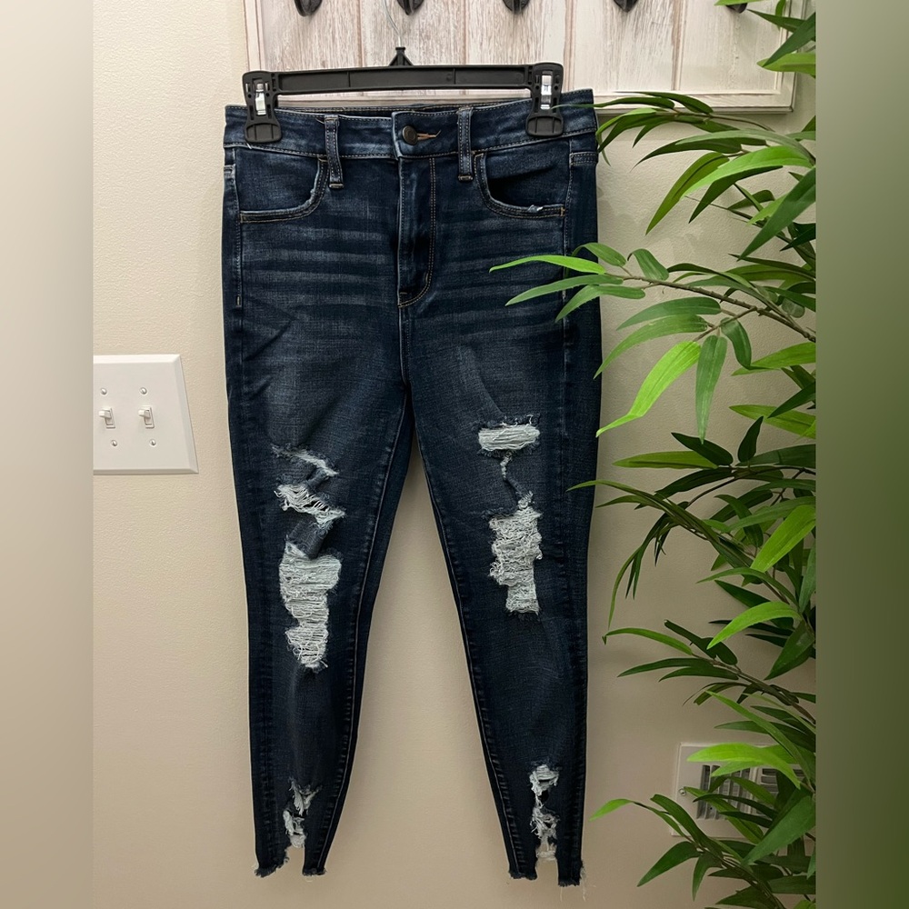 American Eagle Women’s Super Stretch X4, Super High-Rise Jeggings, Size 4 Short
